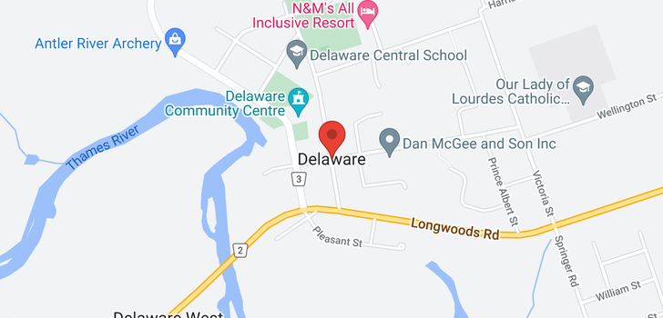 map of 116 DELAWARE (CENTRAL) STREET